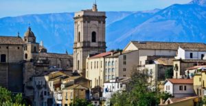 View of Lanciano with mountain background